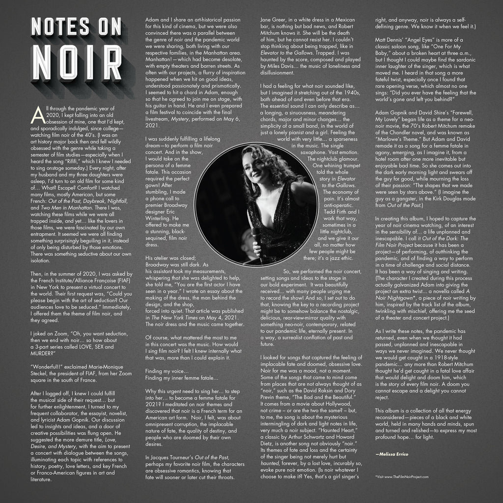 "Out of the Dark: The Film Noir Project" LP